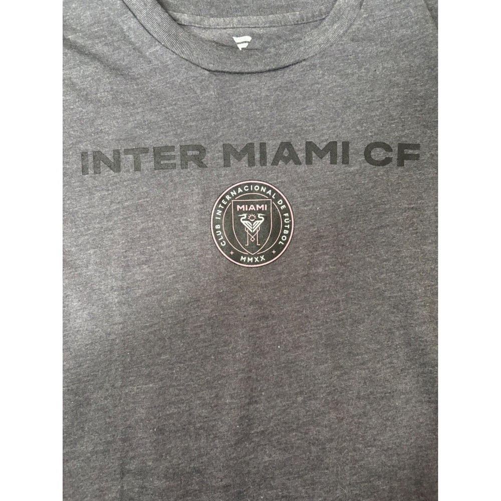 Fanatics Inter Miami CF Mens Medium Gray Heathered Graphic Soccer T-Shirt MLS - Picture 3 of 5